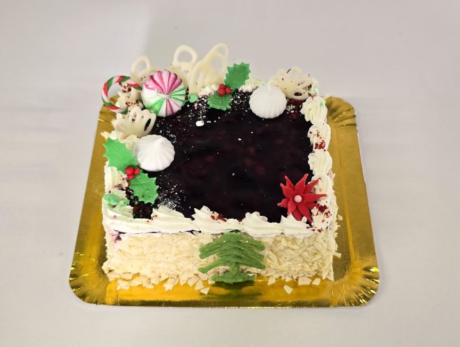 Tort de sărbători Savoare de fructe(cu ciocolată și fructe de pădure)